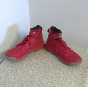Adidas Red High Top Lace Up Sneakers