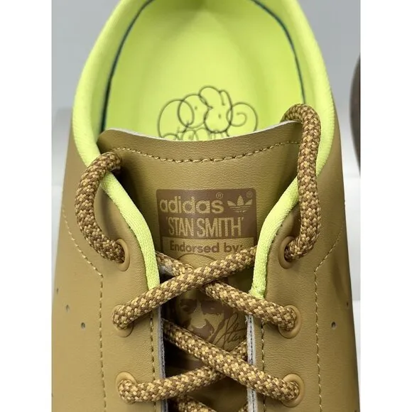 Adidas Stan Smith Plant And Grow GY9666 Mens Size 8.5Mules Golden Beige Slip-On