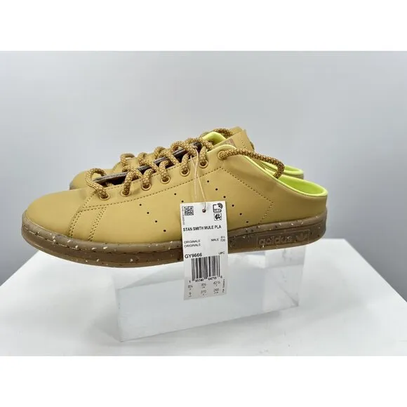 Adidas Stan Smith Plant And Grow GY9666 Mens Size 8.5Mules Golden Beige Slip-On