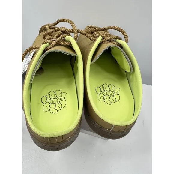 Adidas Stan Smith Plant And Grow GY9666 Mens Size 8.5Mules Golden Beige Slip-On