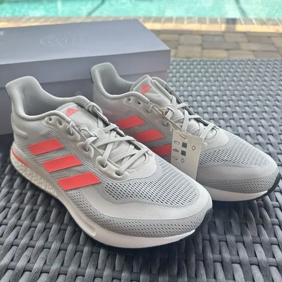 Adidas Supernova M Grey Turbo Men's Athletic Shoes GX2961 Size 10