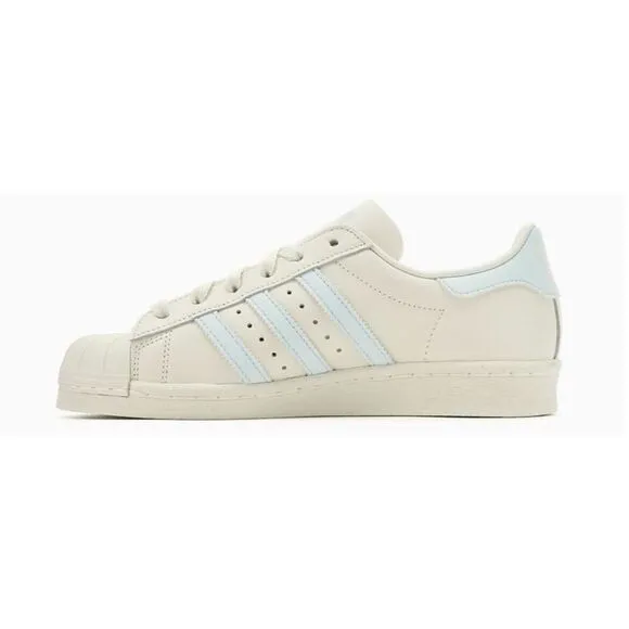 Adidas Superstar 82 Men’s Sz 9 Shoe White Blue Premium Leather Sneaker Trainer