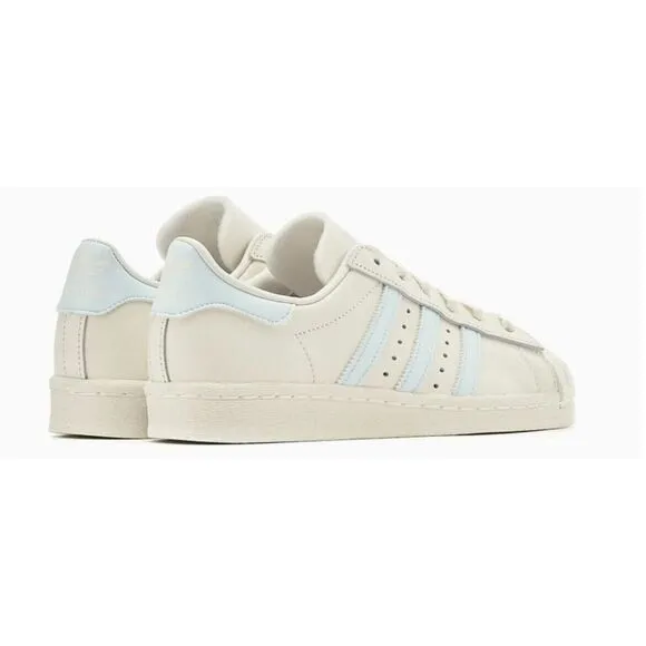 Adidas Superstar 82 Men’s Sz 9 Shoe White Blue Premium Leather Sneaker Trainer
