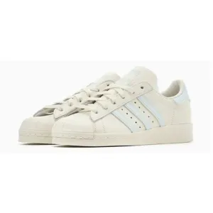 Adidas Superstar 82 Men’s Sz 9 Shoe White Blue Premium Leather Sneaker Trainer