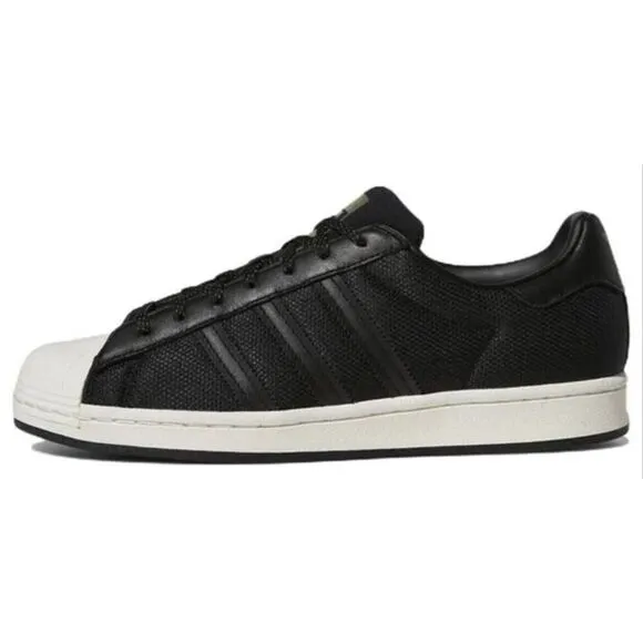 Adidas Superstar Men's Size 8 Casual Retro Shoe Black White Trainer Sneaker