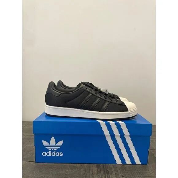 Adidas Superstar Men's Size 8 Casual Retro Shoe Black White Trainer Sneaker