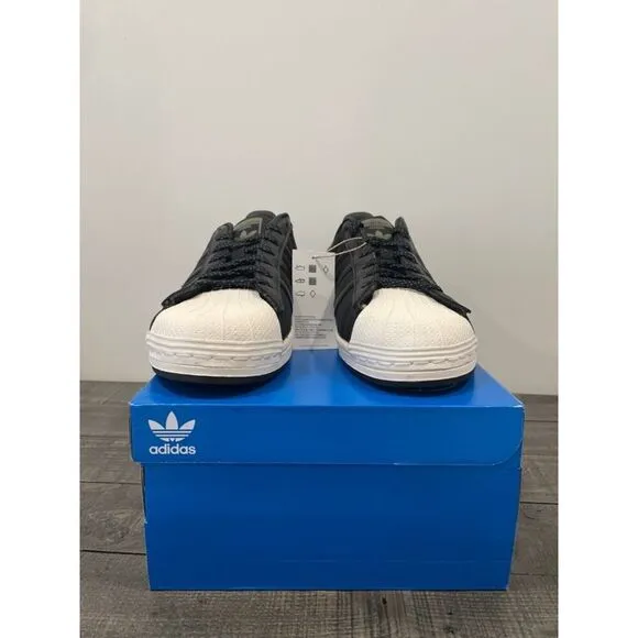 Adidas Superstar Men's Size 8 Casual Retro Shoe Black White Trainer Sneaker