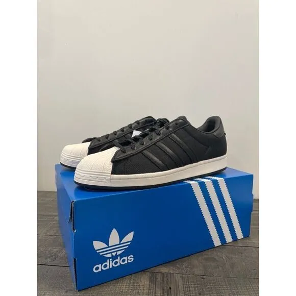 Adidas Superstar Men's Size 8 Casual Retro Shoe Black White Trainer Sneaker