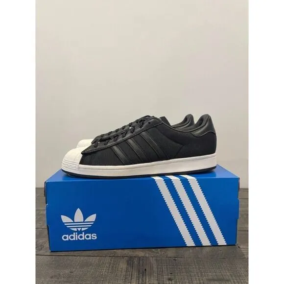 Adidas Superstar Men's Size 8 Casual Retro Shoe Black White Trainer Sneaker