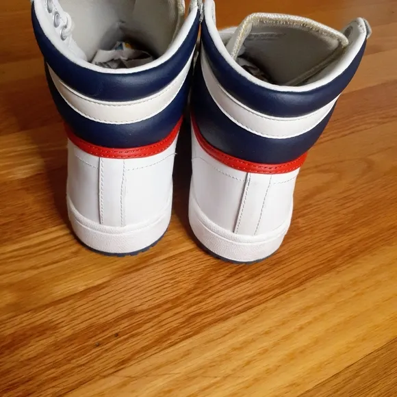 ADIDAS TEN HIGH TOP SNEAKERS Size 5 Red White &amp; Blue