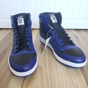Adidas TOP TEN RB Black Legacy Indigo Blue Leather High Top Sneakers Men's 10.5