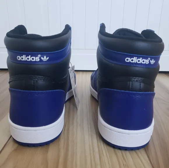 Adidas TOP TEN RB Black Legacy Indigo Blue Leather High Top Sneakers Men's 10.5
