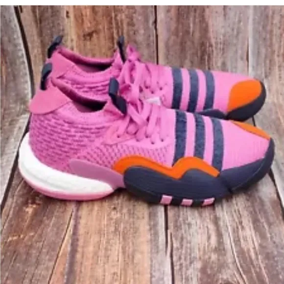 Adidas Trey Young 2 Pink Trap House Prime Knit Basketball Shoes Mens Size 9 Pink