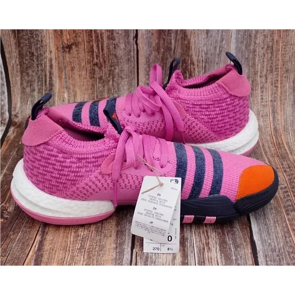 Adidas Trey Young 2 Pink Trap House Prime Knit Basketball Shoes Mens Size 9 Pink