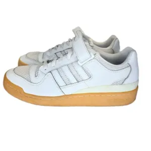 Adidas White Leather Sneakers‎ with Gum Sole Retro Athletic Shoes Size 9.5 Men's