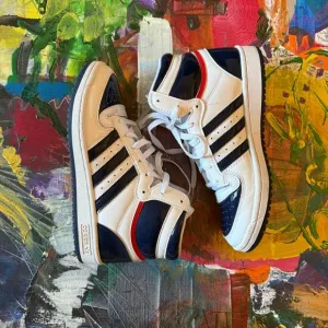 Adidas Women’s High-Top Sneakers - White and Blue