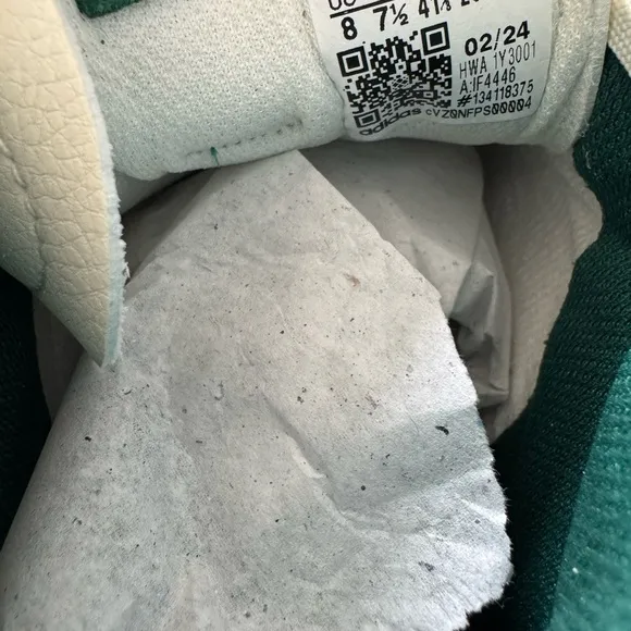 Adidas znsored High-Top Sneakers in White and Green