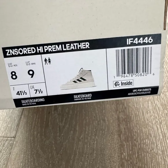 Adidas znsored High-Top Sneakers in White and Green