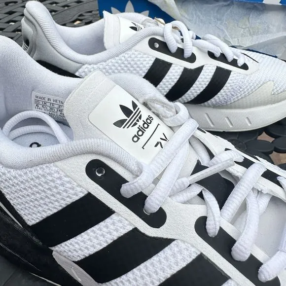 Adidas ZX 1K Boost White Black Men's Athletic Shoes FX6510