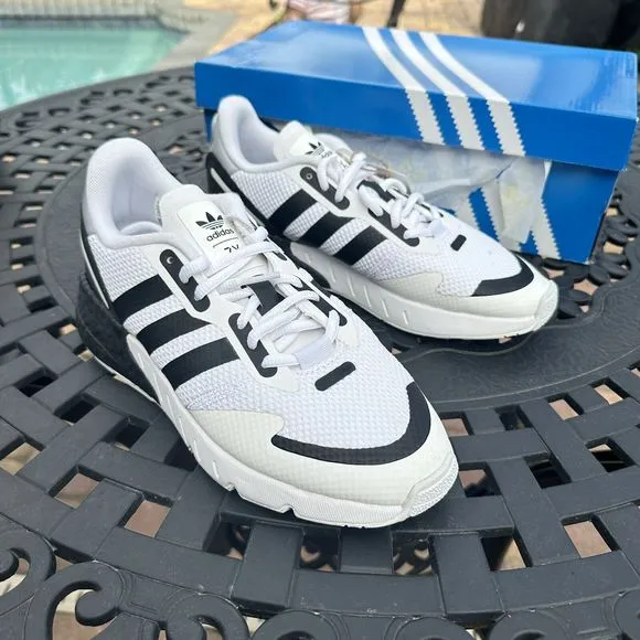 Adidas ZX 1K Boost White Black Men's Athletic Shoes FX6510