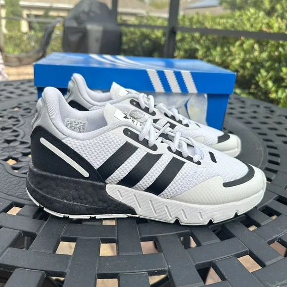 Adidas ZX 1K Boost White Black Men's Athletic Shoes FX6510