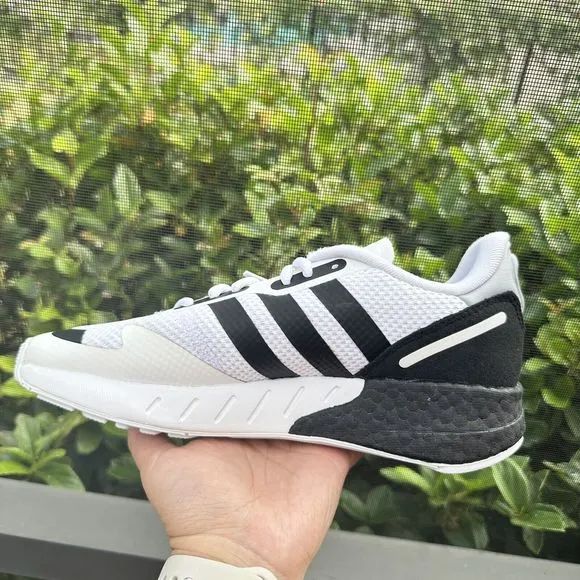 Adidas ZX 1K Boost White Black Men's Athletic Shoes FX6510