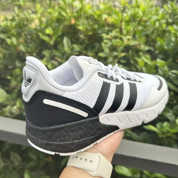 Adidas ZX 1K Boost White Black Men's Athletic Shoes FX6510