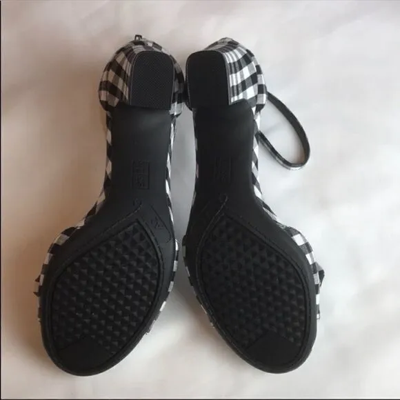 AEROSOLES BELLA BLACK AND WHITE SANDALS.  …