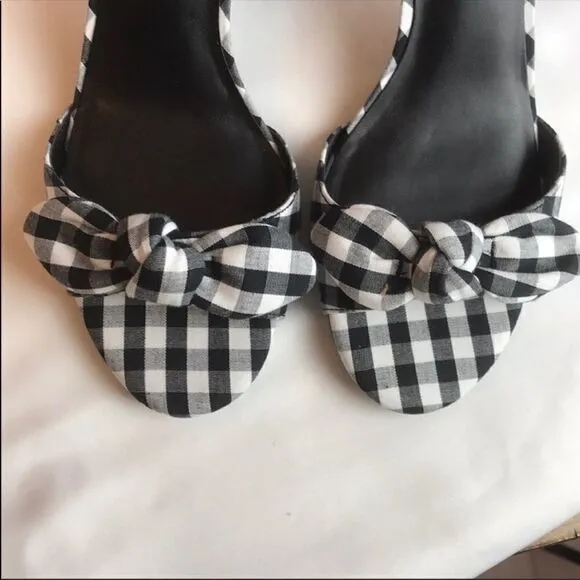 AEROSOLES BELLA BLACK AND WHITE SANDALS.  …