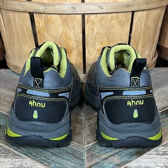 Ahnu Vented Mesh Synthetic Gray Green Vibram Trail Hiking Shoes Mens Size 7.5