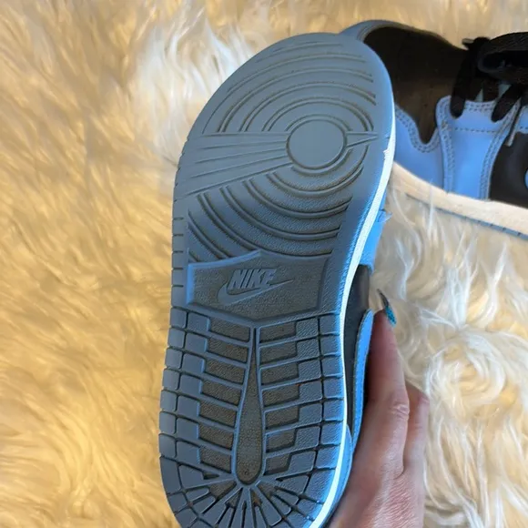 Air Jordan Blue and Black High-Top Sneakers