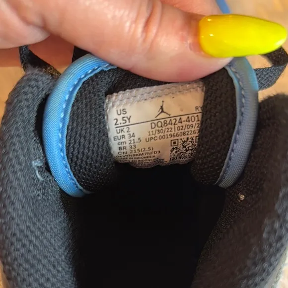 Air Jordan Blue and Black High-Top Sneakers