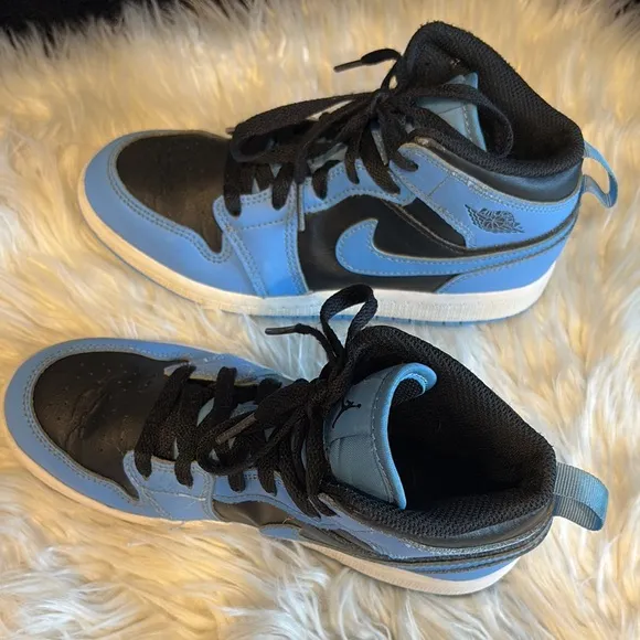 Air Jordan Blue and Black High-Top Sneakers