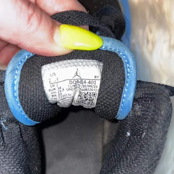 Air Jordan Blue and Black High-Top Sneakers