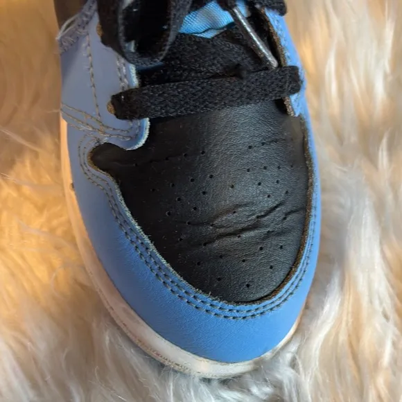 Air Jordan Blue and Black High-Top Sneakers