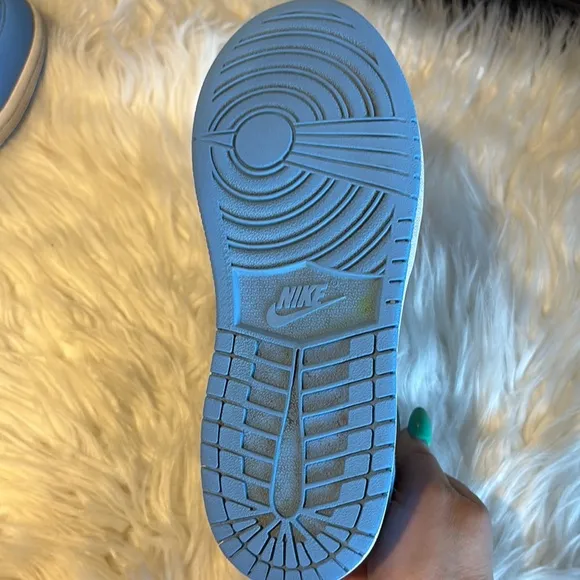 Air Jordan Blue and Black High-Top Sneakers