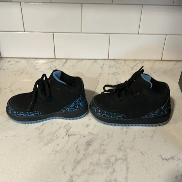 Air Jordan Fusion 3 Black University Blue -Size 7 Toddler