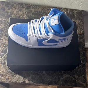 Air Jordan High Top Sneakers - Blue and White
