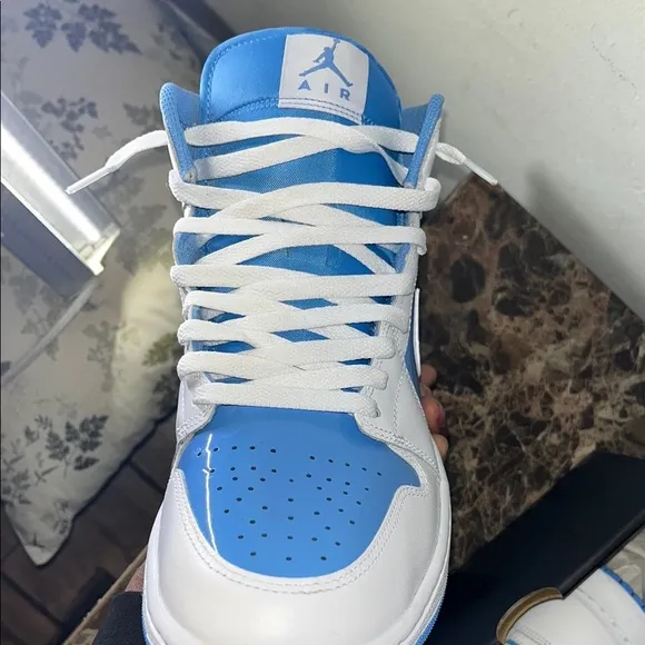 Air Jordan High Top Sneakers - Blue and White