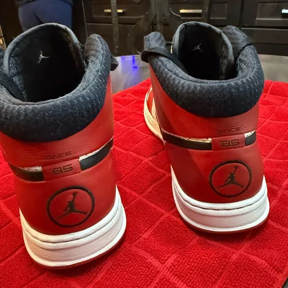 Air Jordan High-Top Sneakers Red and White