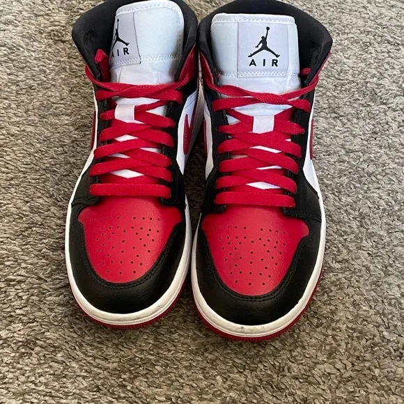 Air Jordan Red and Black High-Top Sneakers