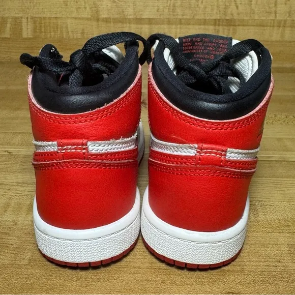 Air Jordan Red and White High-Top Sneakers