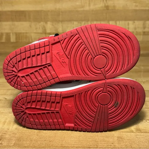 Air Jordan Red and White High-Top Sneakers