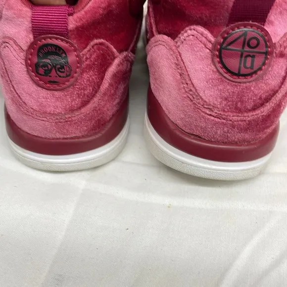 Air Jordan spizike velvet noble red high top sneakers youth sz 3y