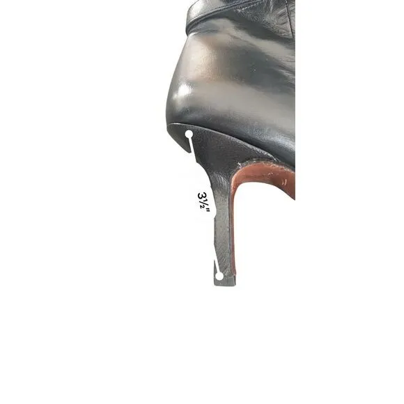 Albert Nipon black leather Boots Shoes Size 8.5