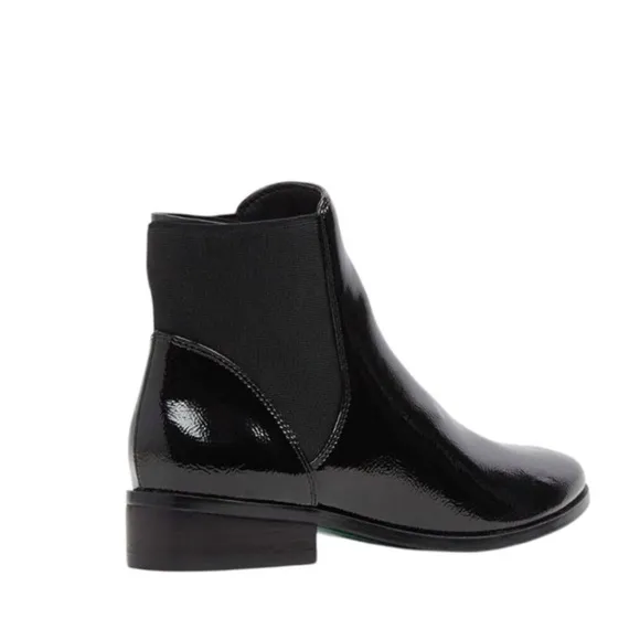 Aldo Black Patent Nydia Ankle Boots Size 10