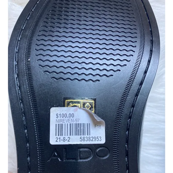 ALDO Nireven Loafer Men's Size 7.5 Black Dress Shoes Square Toe Slip On NWT