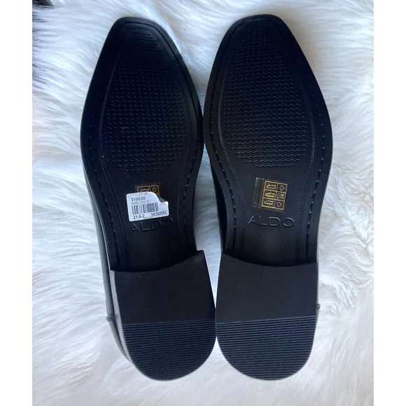 ALDO Nireven Loafer Men's Size 7.5 Black Dress Shoes Square Toe Slip On NWT