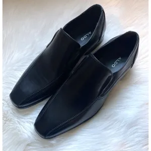ALDO Nireven Loafer Men's Size 7.5 Black Dress Shoes Square Toe Slip On NWT