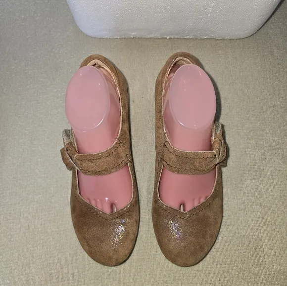 Alegria Ella Desert Essence Tan Suede Mary Jane Shoes size 9/39
